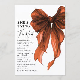 Convites Brunch With The Bride She's Tying The Knot Bow