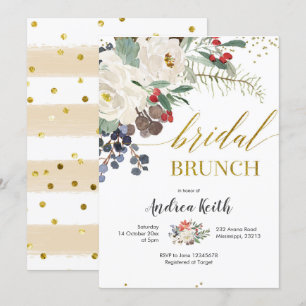 Convites Brunei Floral de Natal de inverno