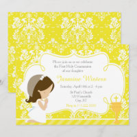 Brunette Girl First Community Damask