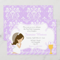 Brunette Girl First Community Damask
