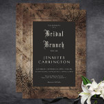 Convites Brunt Preto de Aranha-Marrom e Castanha-Negra<br><div class="desc">Elevem seu chá de panela a um nível de encanto negro e romântico com nosso convite inspirado no Gótico. Este belo design ostenta uma linda e assombrosa camada de fundo castanho e aranha preta com uma rica caixa de texto castanho-escura. Este design capta a essência da alura gótica, combinando os...</div>