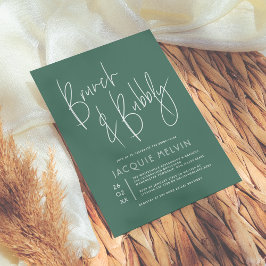 Convites Brunt Verde Azul e Eucalyptus e Brida Borracha