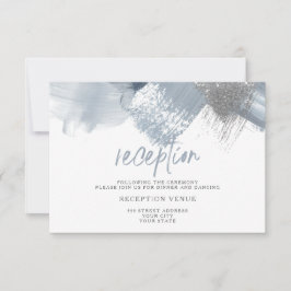 Convites Brushstrokes Chic Azul Dusty