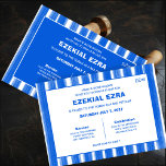 Convites Brushstrokes Gira Bar Personalizado Azul Bat Mitzv<br><div class="desc">Cartão perfeito para anunciar um morcego mitzvah, bar mitzvah ou outra celebração judaica! Mão fez abstrato com pinceladas soltas para você na frente e atrás! TOTALMENTE PERSONALIZÁVEL! Clique em "Personalizar" acima para editar o texto. Clique em "editar usando a ferramenta design" para ajustar as fontes, as cores e os posicionamentos...</div>