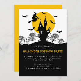 Convites Bruxa Assombrada Casa Laranja e Festa Negra do Hal