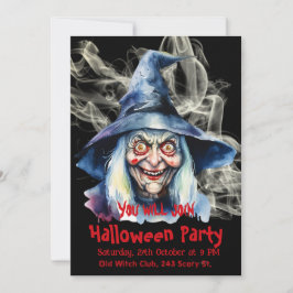Convites Bruxa Assustadora de Halloween