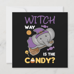 Convites Bruxa de Elefante Caminho É O Doce Feliz Dia das B