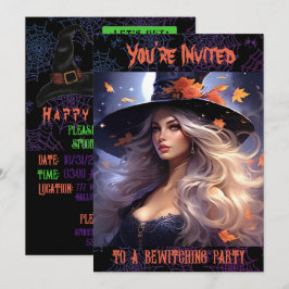 Convites Bruxa do Halloween