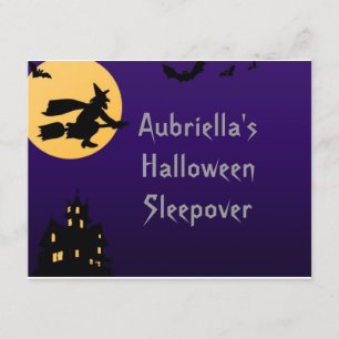 Convites "Bruxa em vôo na meia-noite" - (Slee personalizad