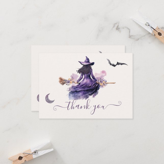 Convites Bruxa está se casando Nota de Halloween (Frente/Verso In Situ)