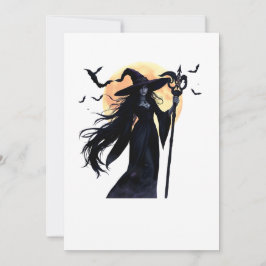 Convites Bruxa Mística sob uma Lua Cheia