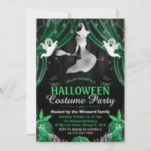 Bruxa Negra e Verde e Shimmer Cortina Halloween