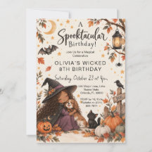 Bruxa Pequenina Aniversário Halloween Aquarela
