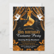 Bruxa Preta e Laranja e Cortina de Aniversário