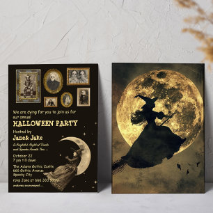 Convites Bruxa Vitoriana Oddities Festa de Halloween