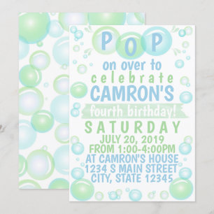 Convites Bubble Birthday