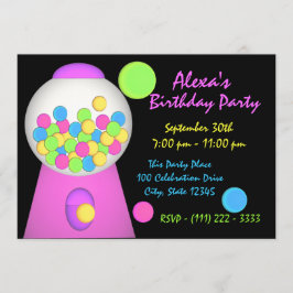 Convites Bubble Gum Birthday