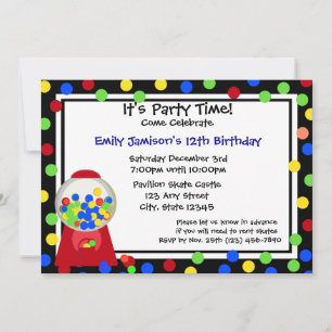 Convites Bubble Gum Party