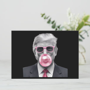 Convites Bubble Gum Trump Donald Trump 2024 Votação em Trum