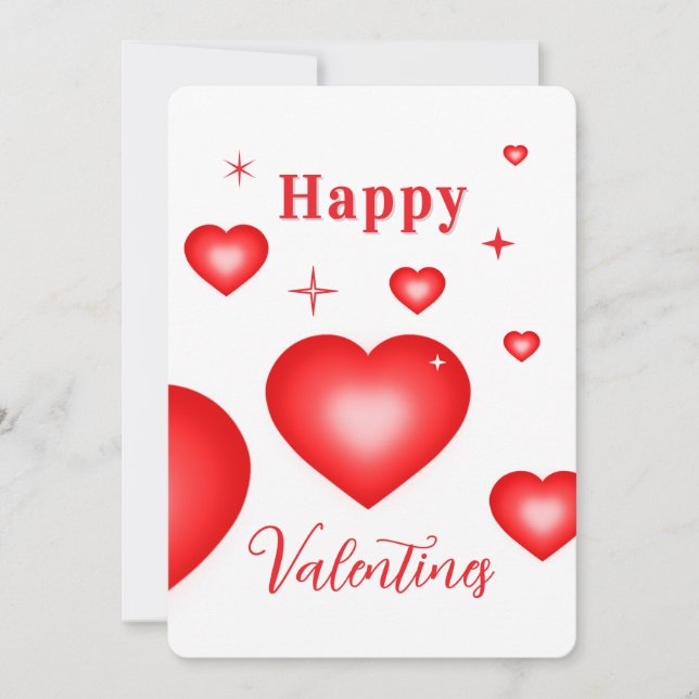 Convites Bubble Heart Coupon Valentine Card (Frente)