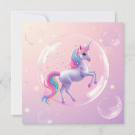 Convites Bubble Unicorn