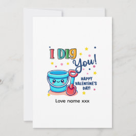Convites Bucket & Spade Gift idea “I Dig You” Valentine