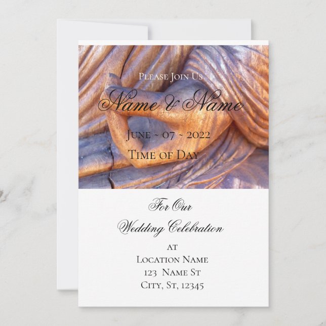 Convites Buda Mão Mudra Thunder_Cove (Frente)