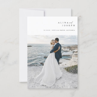 Convites Budget Simple Photo Beach Destination Wedding