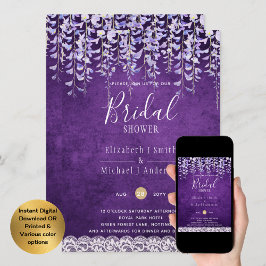 Convites BUDGET Wisteria Floral Lace CHÁ DE PANELA INVITE