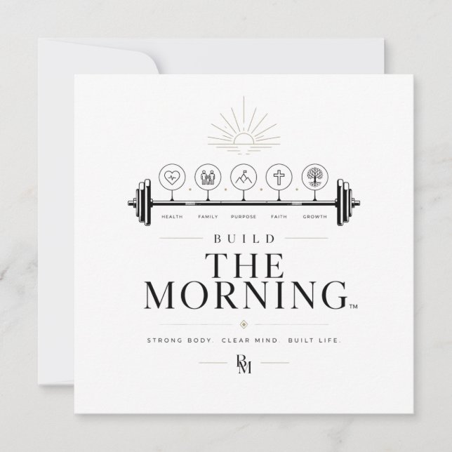Convites Build The Morning™ | Premium Morning Routine Lifes (Frente)