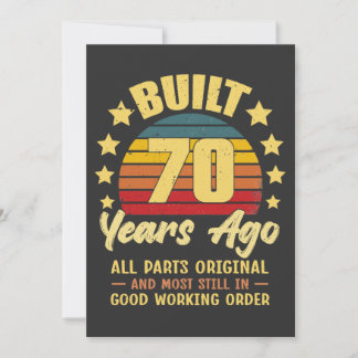 Convites Built 70 Years Ago All Parts Original 70th Birthda