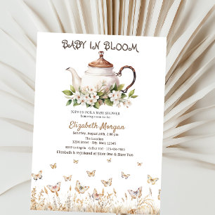 Convites Bules de Borboletas do Prado Baby Shower