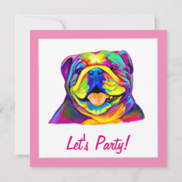 Convites Bulldog no Aniversário das Cores