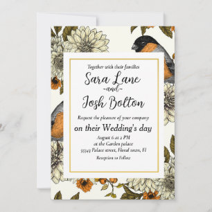 Convites Bullfinch nas florais do outono 2