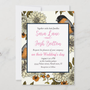 Convites Bullfinch nas florais do outono 2