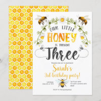 Bumble Bee. Querida, Abelha, aniversário de 3 anos