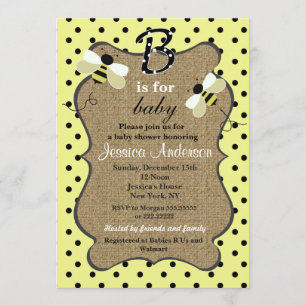 Convites Bumble Bee Shower
