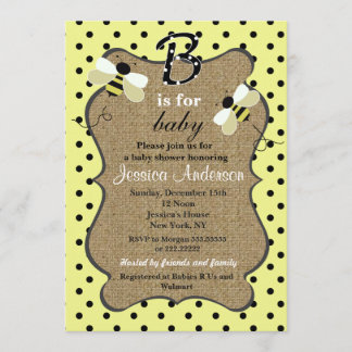 Convites Bumble Bee Shower