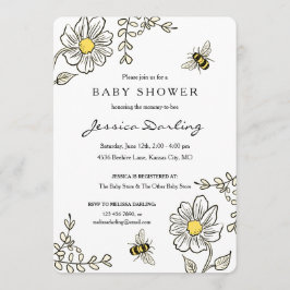Convites Bumble Bee Shower | Amarelo