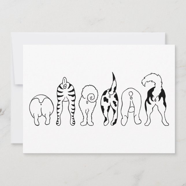 Convites Bumbuns de cães (Frente)