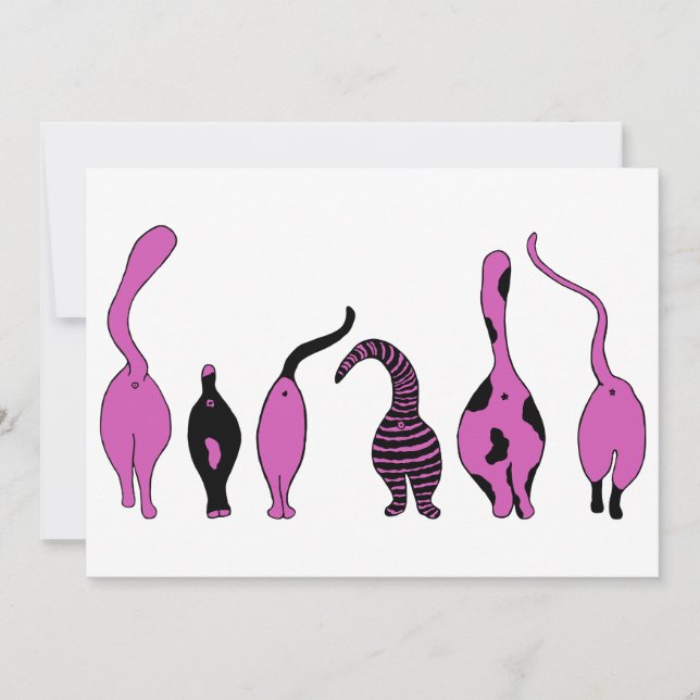 Convites Bumbuns de Gato Roxo (Frente)