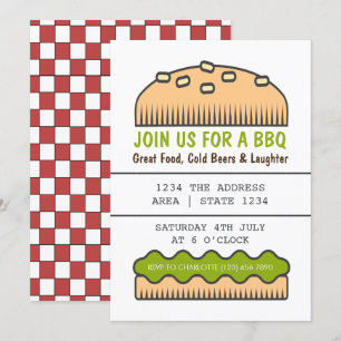 Convites Bun Grande Burger do Partido do CHURRASCO