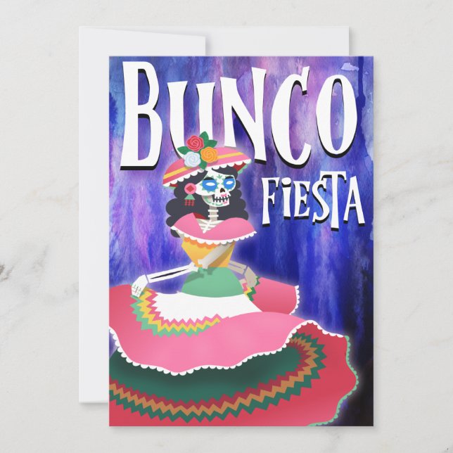 Convites Bunco Fiesta Party Cinco de Mayo (Frente)