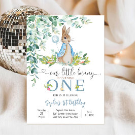 Convites Bunny 1st Birthday Invitation