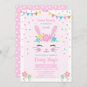 Convites Bunny Aniversário Convidando Um Aniversário Coelhi