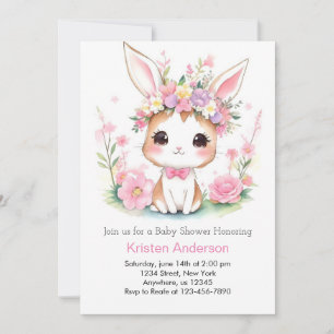 Convites "Bunny Dreams": Chá de uma menina personalizada