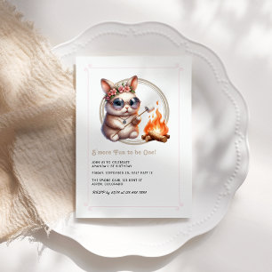 Convites Bunny "É mais divertido ser um" acampando no anive