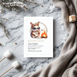 Convites Bunny "É mais divertido ser um" acampando no anive