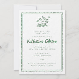 Convites Bunny Rabbit Baby Shower Invitation