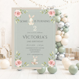 Convites Bunny Second 1rua Festa de Aniversário Bonito